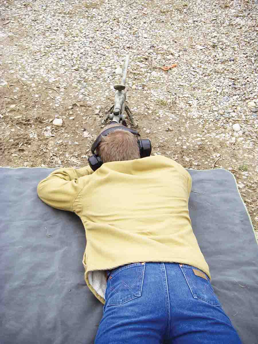 Shooting prone is an important part of long-range shooting, as demonstrated by this left-handed shooter.